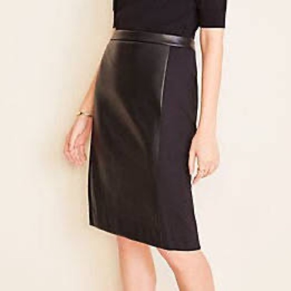 41 Hawthorn Black Vegan Leather Pencil Skirt